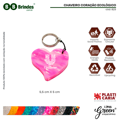 Imagem de Chaveiro Coração Ecológico - Plasticaria