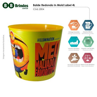 Imagem de Balde Redondo in Mold Label 4L