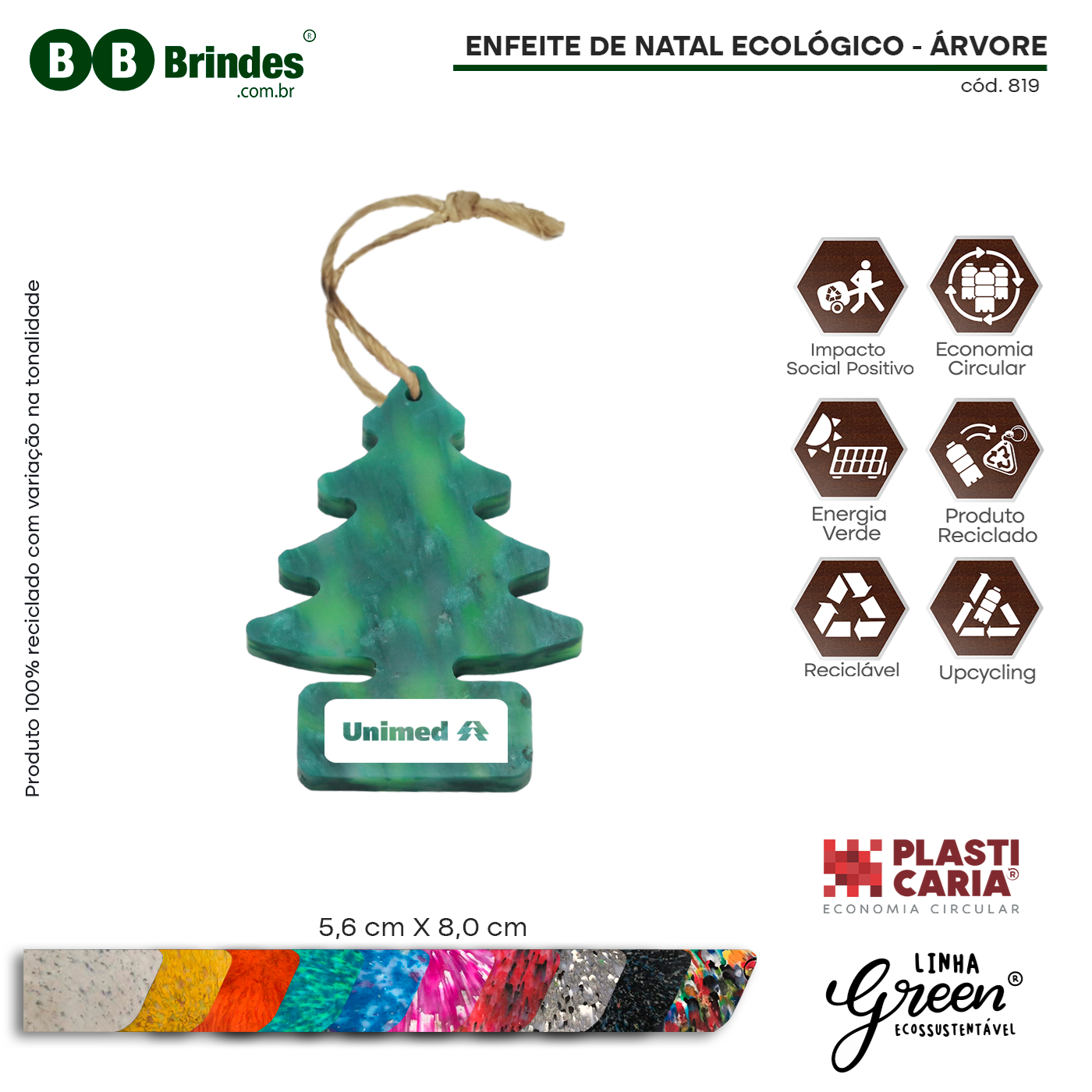 Imagem de Enfeite de Natal Ecológico - Árvore - PLASTICARIA